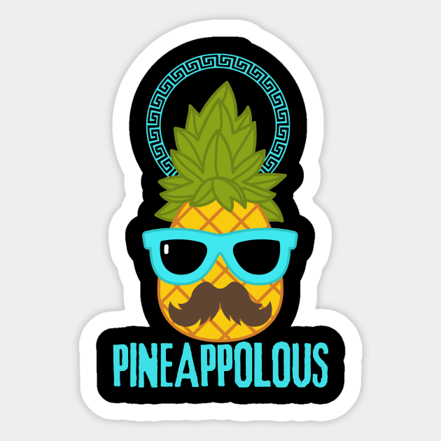 Funny Pineapple Sticker by Intellectual Asshole